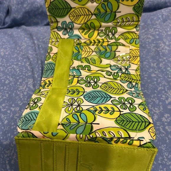 Vera Bradley Green, Yellow, and Blue Floral Wallet - Picture 5 of 8